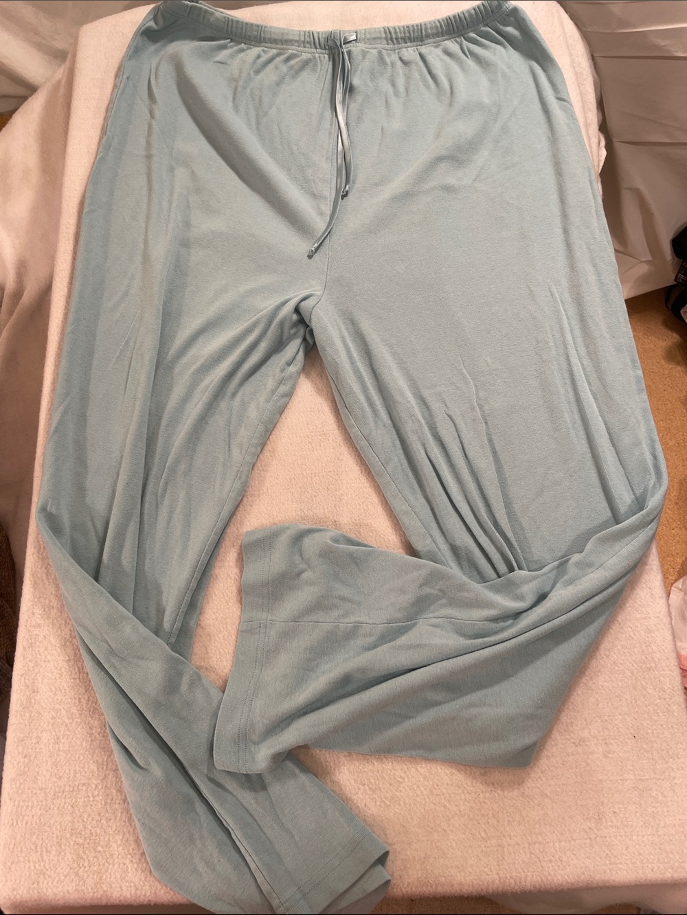 Women's Light Blue Casual Joggers with Drawstring Waist